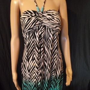 Animal print mini dress